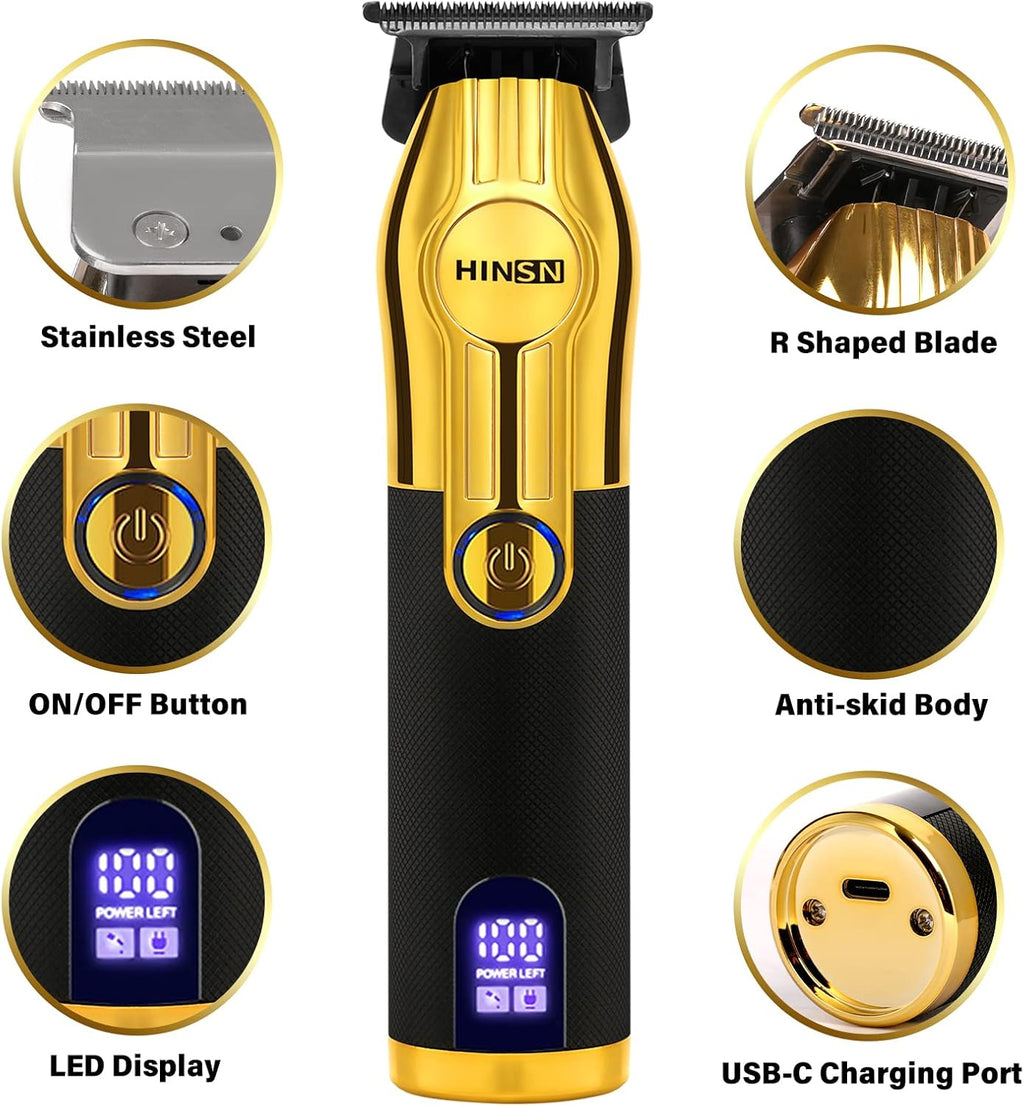 Men's Cordless Hair Clippers with LED Display, Low Noise Z557