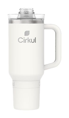 Cirkul 40oz. Carbon Stainless Steel Tumbler with Handle, All-Day StrawSip™, Double-Wall Insulated