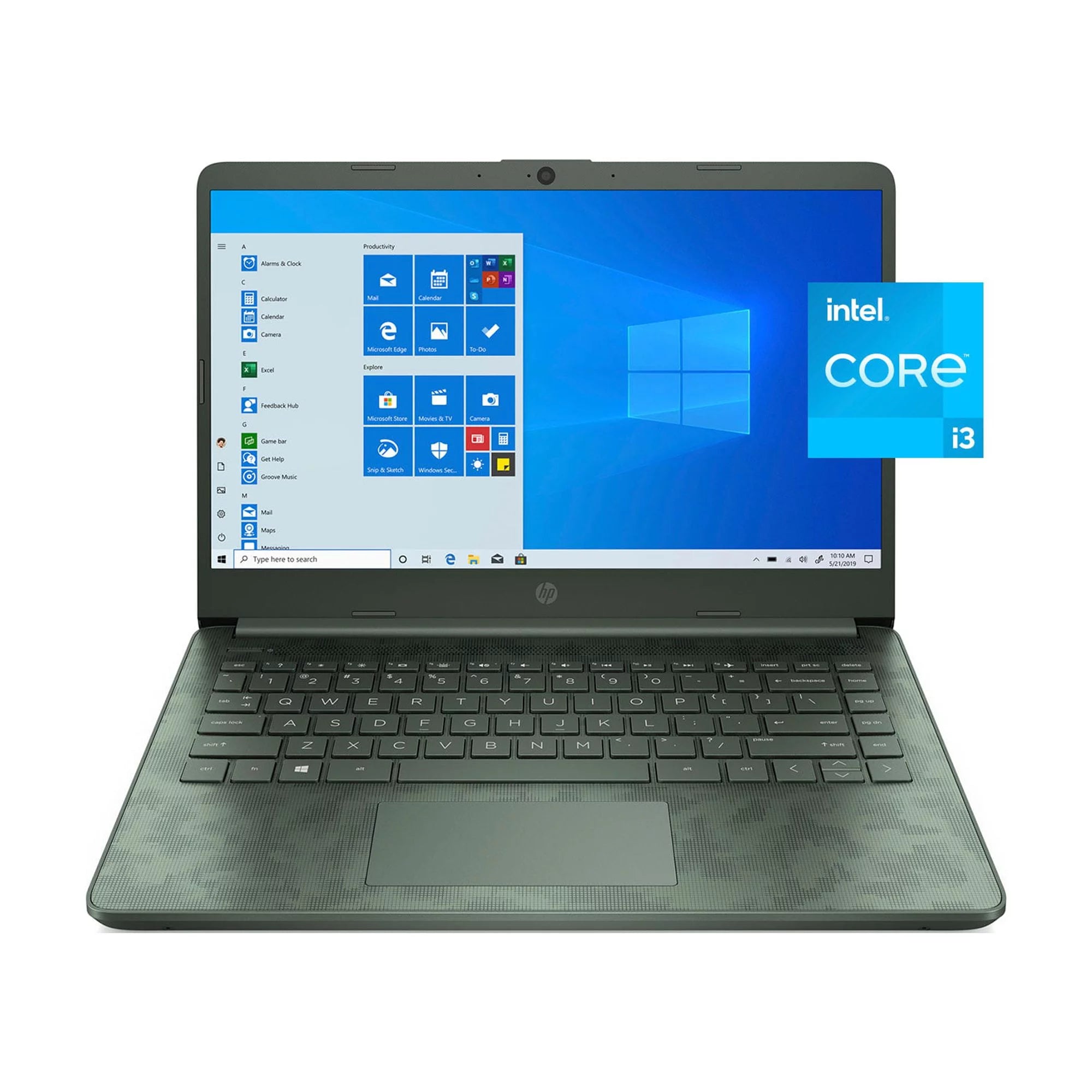 HP 14" i3 8GB/256 Laptop- Digi Camo black