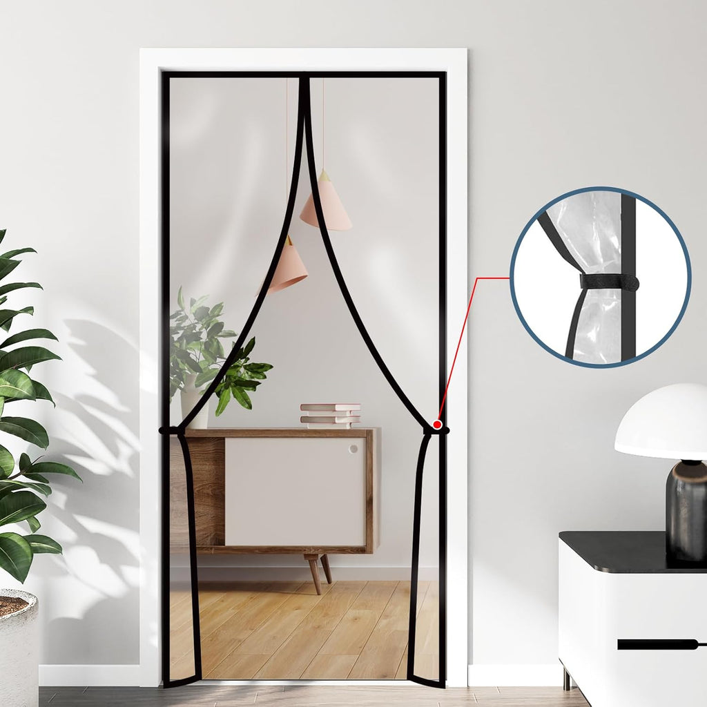 Transparent Insulated Door Curtain Magnetic Thermal Screen V688254