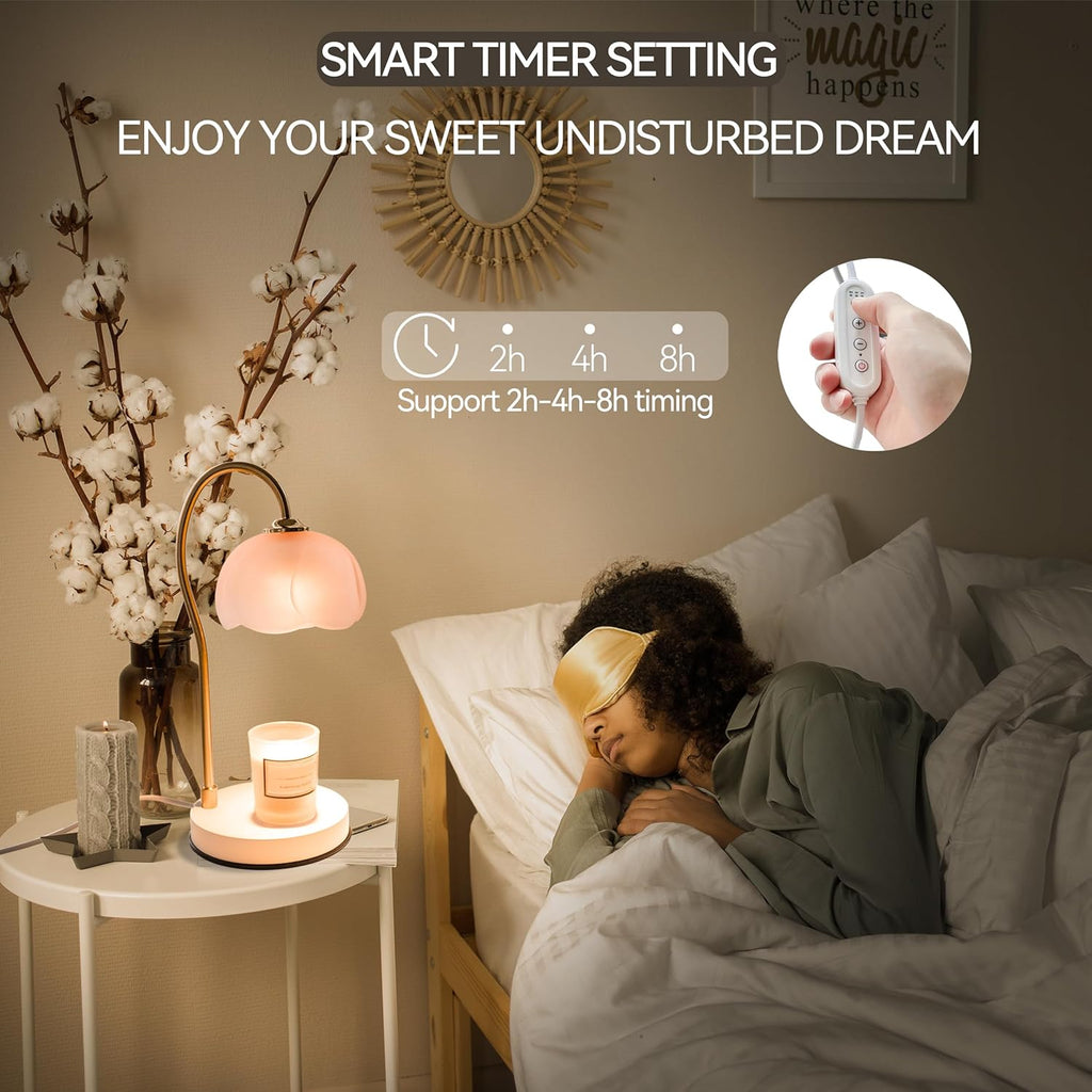 Candle Warmer Lamp with Timer & Dimmer for Large Jar Candles, 2 Bulbs F201