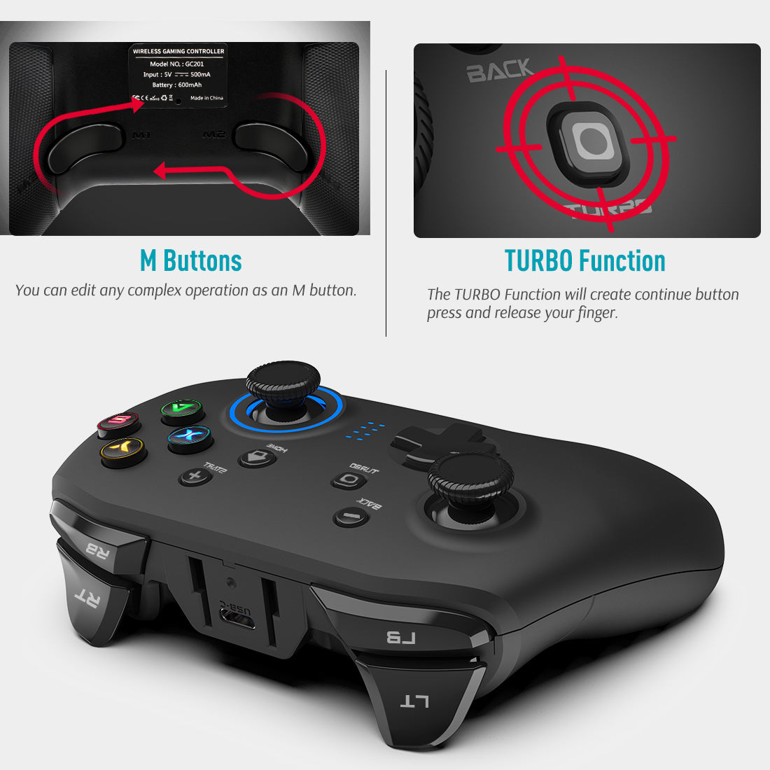 Wireless Gaming Controller for PC, PS3, Switch X3542