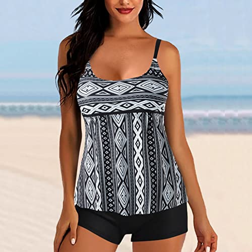 Plus Size Women's Tankini 2 Piece Swimwear Z98351