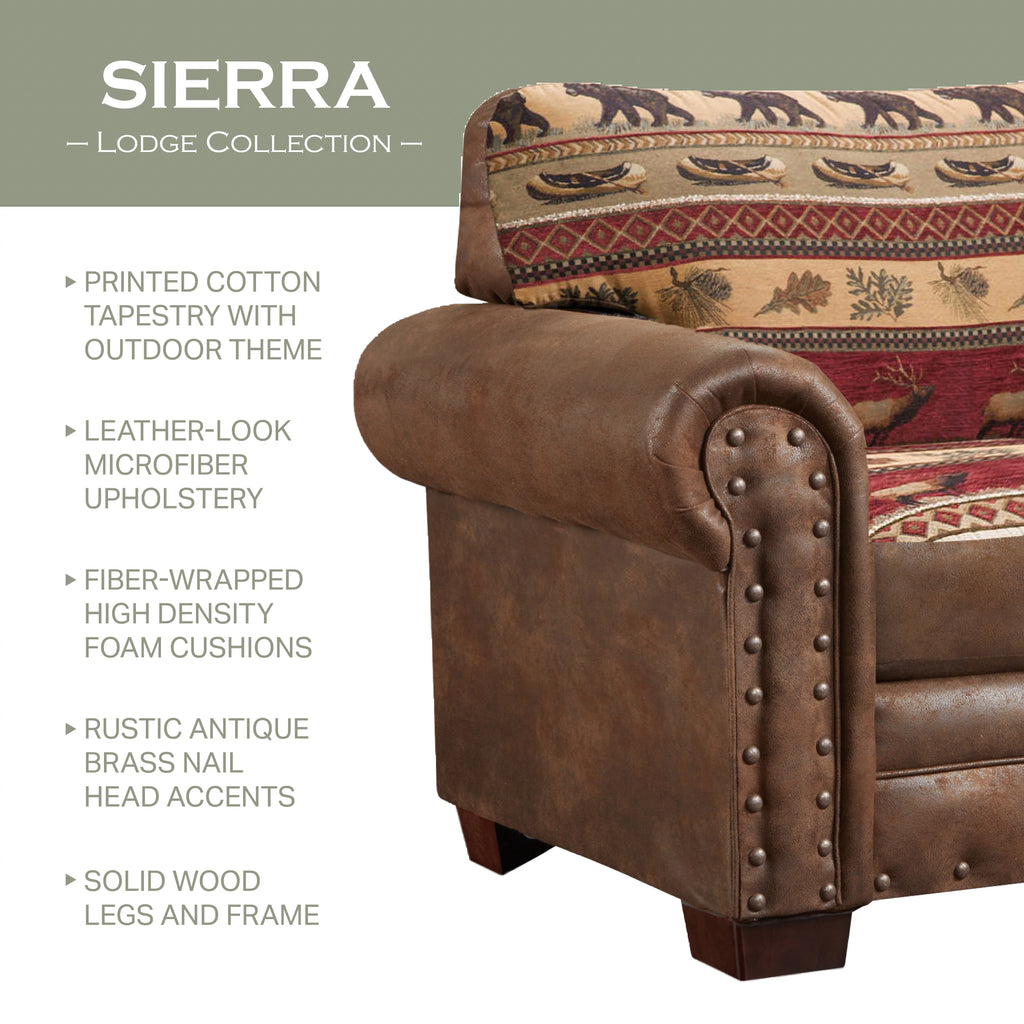 Microfiber Sofa Set in Brown L642190