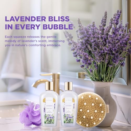 Spa Gift Basket for Women, 15pcs Luxury Self Care Kit with Bath Bombs, Essential Oil, Hand Cream, Bath Salt, Tote Bag S29511