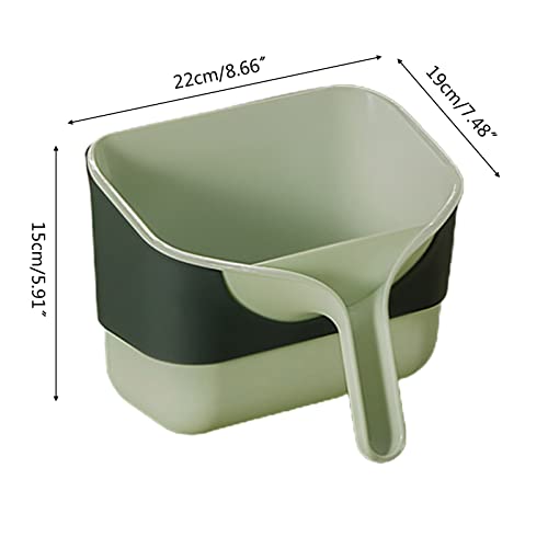 Wall-Mounted Trash Bin for Kitchen Bathroom, Small Plastic Garbage Can L272