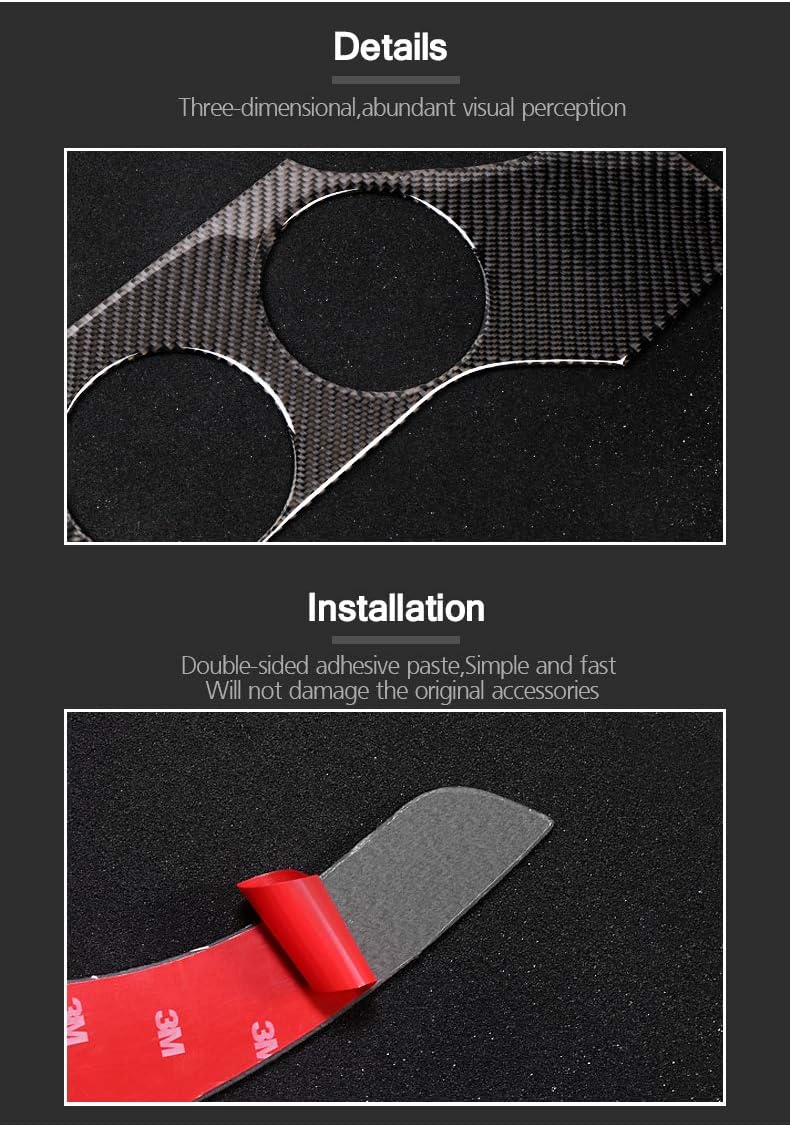 Carbon Fiber Dashboard Instrument Panel Car Sticker Trim Cover P78040