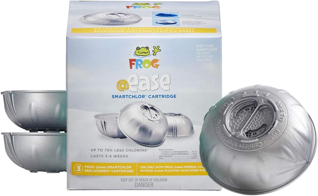 Floating System with 3 Replacement Mineral Cartridges, 30 Test Strips, and Shock Pack N362364