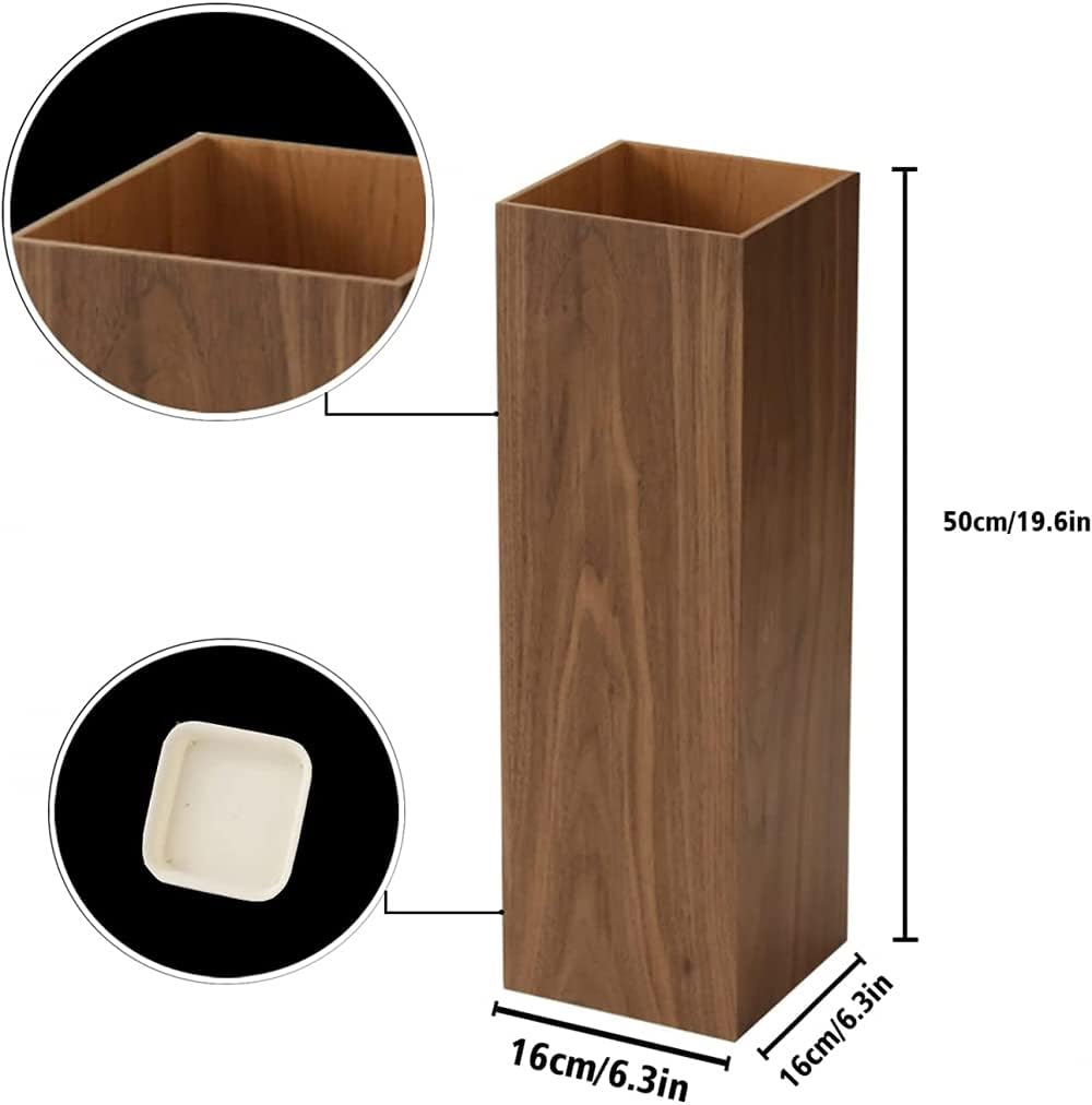 Wooden Umbrella Stand with Drip Tray for Entryway N375042