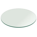 Glass Table Top 16 Inch Round 1/2 Inch Thick Flat Polish Tempered