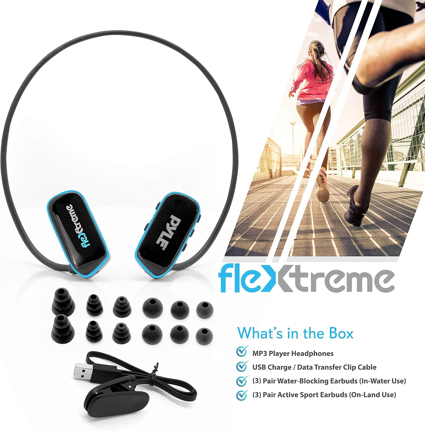 Waterproof MP3 Player Sports Headset 8GB for Swimming Jogging Gym W114419