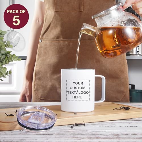 12oz Insulated Stainless Steel Travel Mug with Lid and Handle P661508