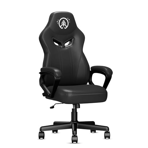 ZHISHANG Computer Chair for Adults, 300Lbs Ergonomic Gaming Chair Racing Style PC Office Chair with Lumbar Support Padded Armrests Black-L