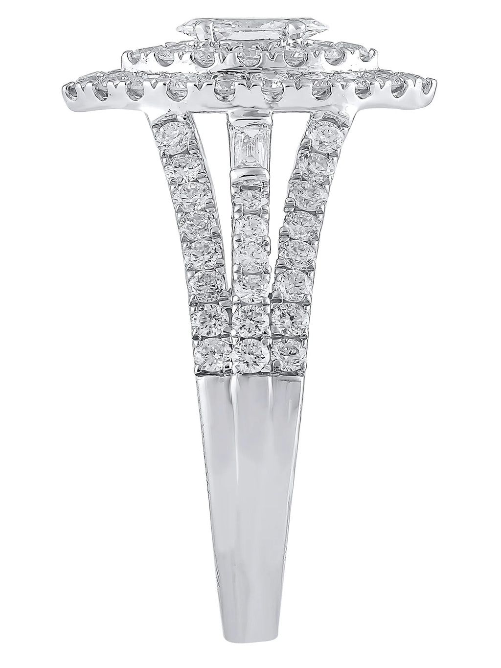 Lab Grown Diamond Engagement Ring, Sterling Silver, Size 5 V278094