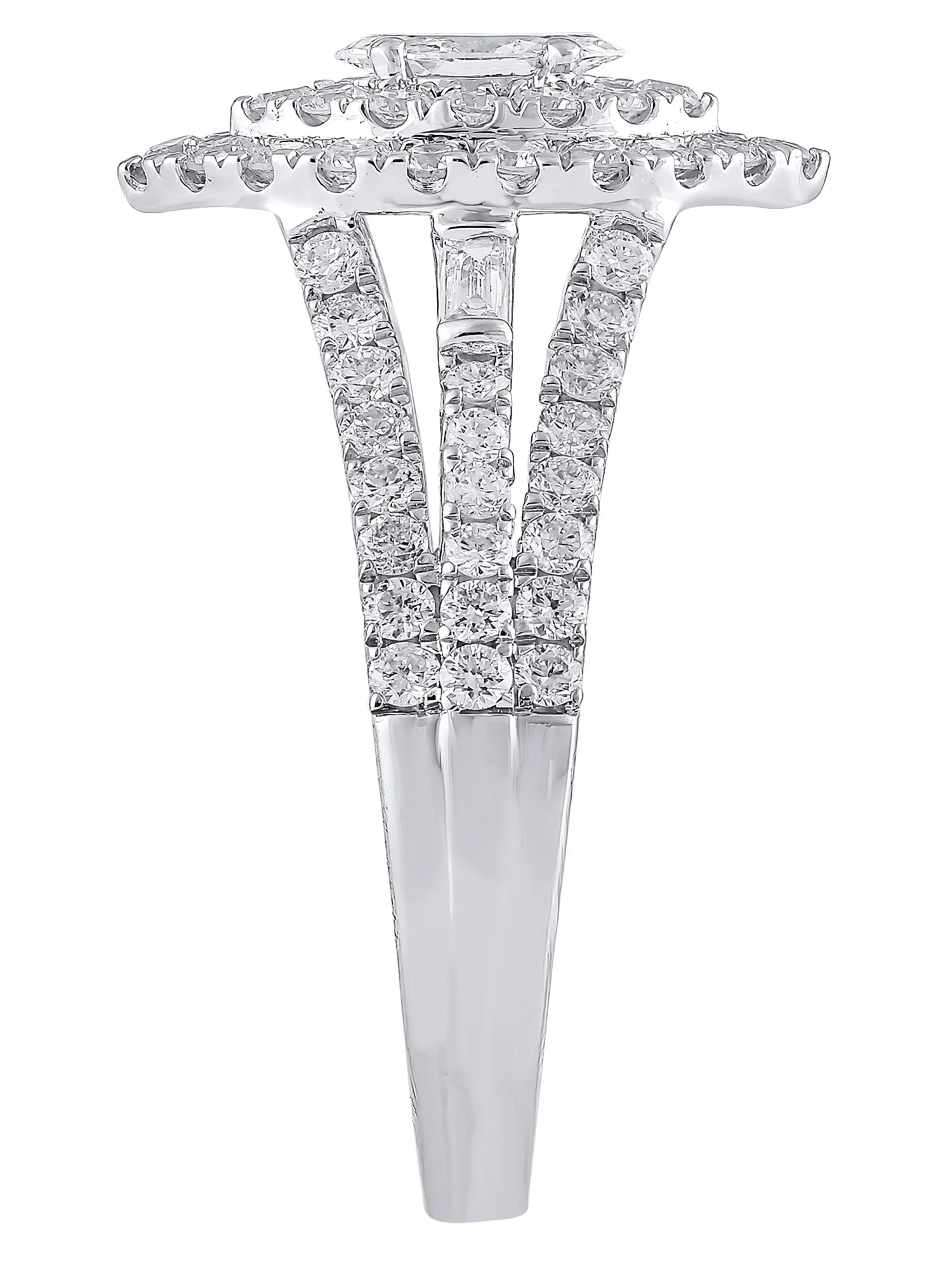 Lab Grown Diamond Engagement Ring, Sterling Silver, Size 5 V278094