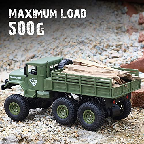 RC Military Truck Off-Road Remote Control Car, 2.4Ghz 4WD 1:18 Scale Toy for Kids V172648