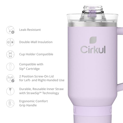 40oz Stainless Steel Tumbler with Handle, Double-Wall Insulated T7917