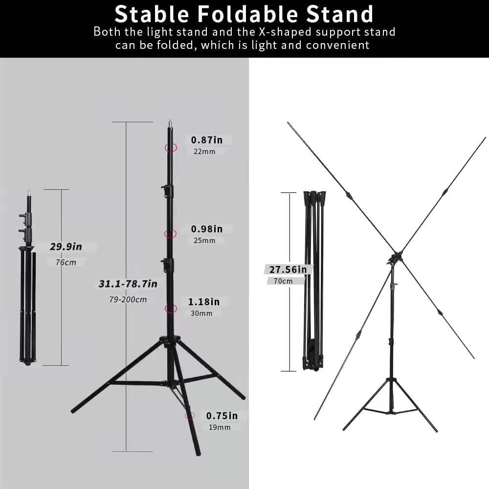5x6.5ft Chromakey Green Screen Backdrop with Stand, Wrinkle-Resistant for Photo Studio Video E813882