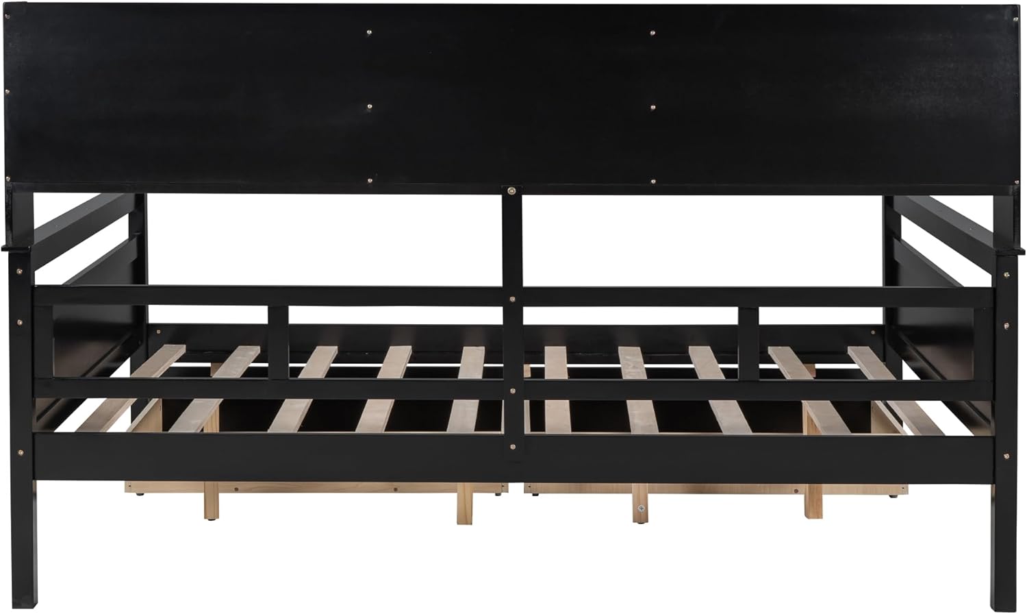 Wood Daybed with 2 Storage Drawers and Bedside Shelves O7841