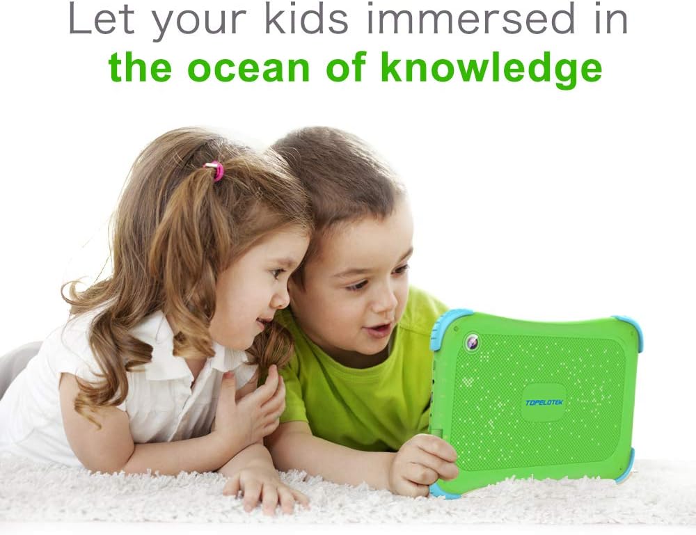 Kids Tablet 7 Inch with WiFi Dual Camera Parental Control, 1GB+32GB, Green (2-Pack) F3440