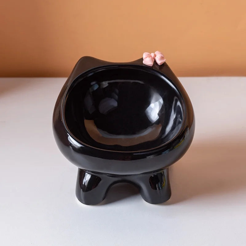 Ceramic Pet Bowl for Dogs & Cats with Silicone Placemat W908