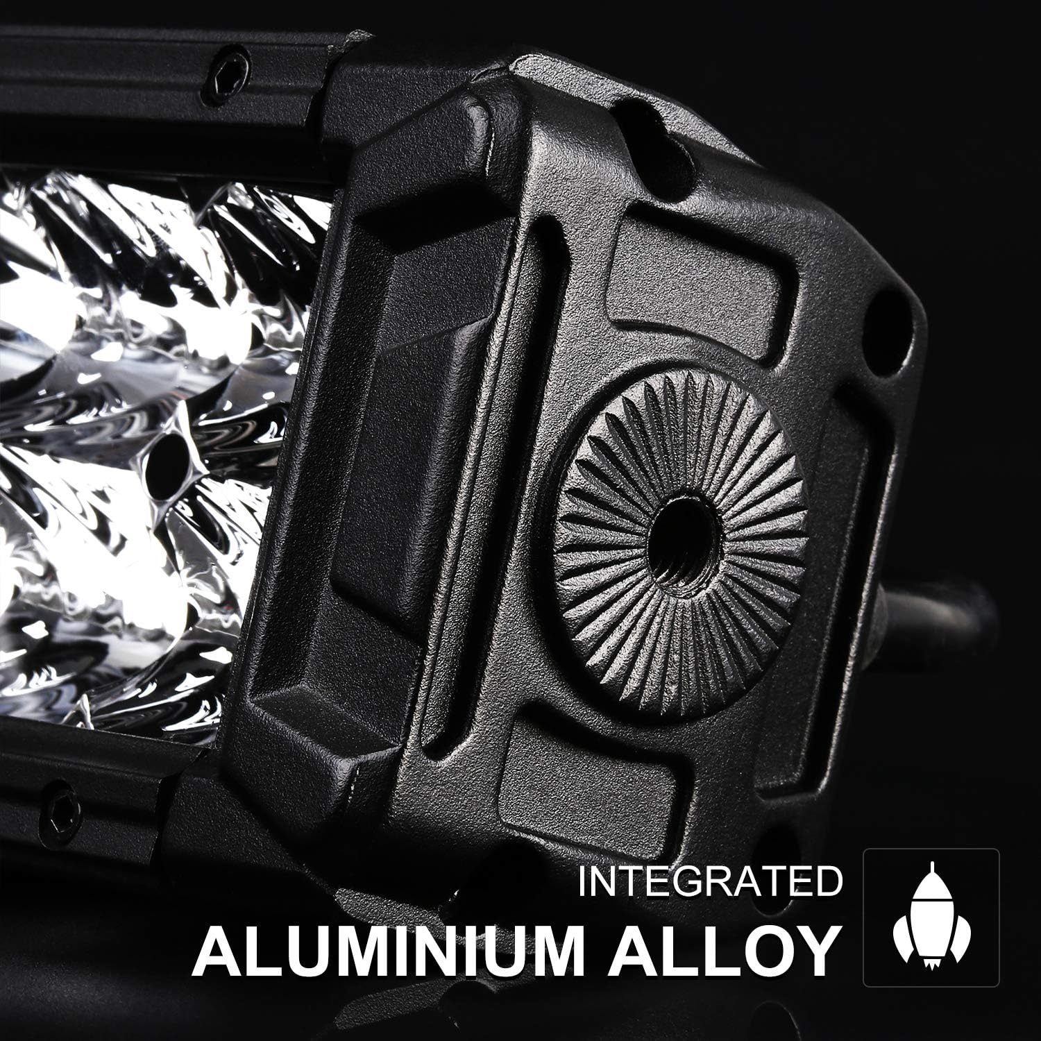 LED Light Bar 8 Inch Double Row 120W Spot Flood Combo Off Road Lights IP68 Waterproof Driving Light for Trucks, 2Pcs T3484