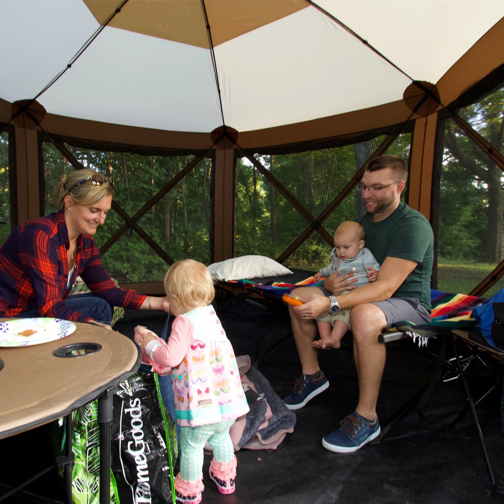 Portable Outdoor Gazebo Canopy Tent with Floor Tarp P55496