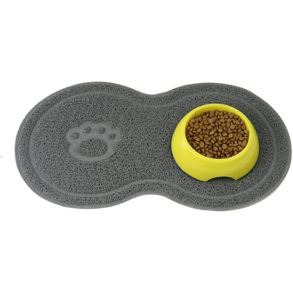 Waterproof Non-slip PVC Pet Feeding Mat with Paw Print Design M29280