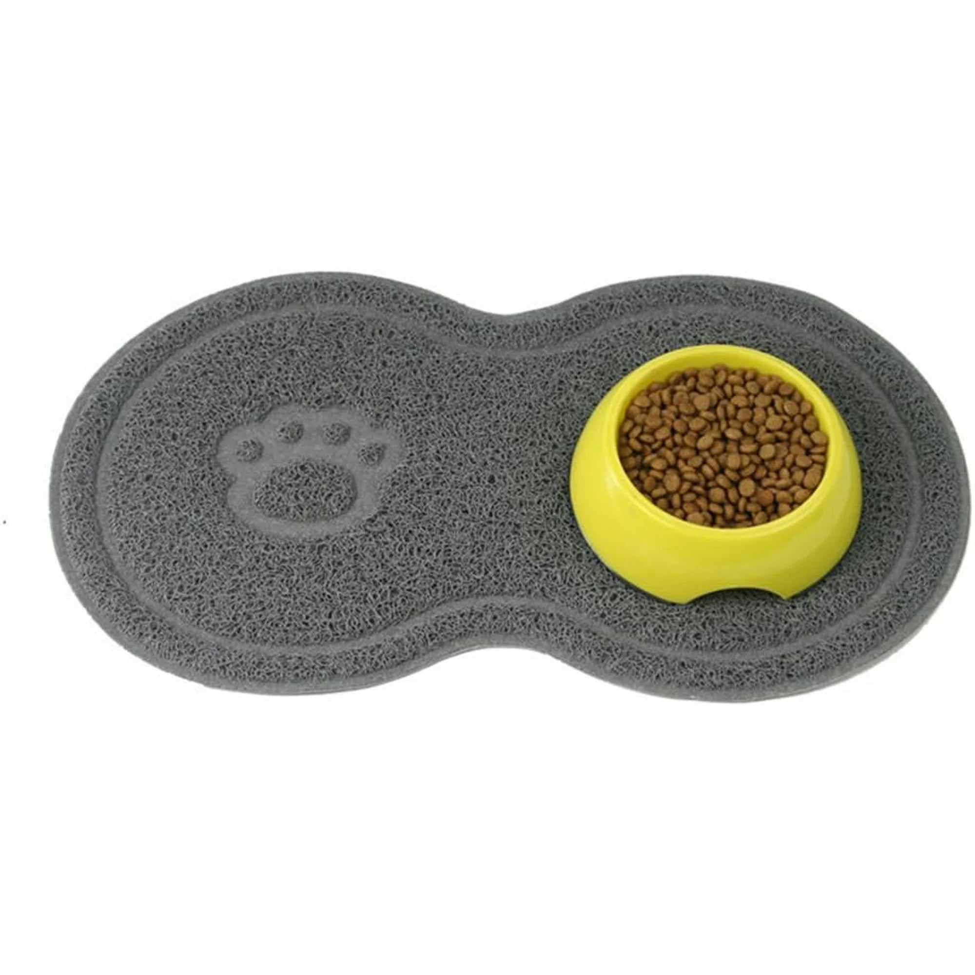 Waterproof Non-slip PVC Pet Feeding Mat with Paw Print Design M29280