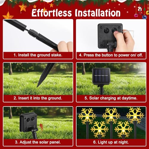 Solar Christmas Candy Cane Lights Outdoor, Pathway Stake Lights, 24 Pack G8137
