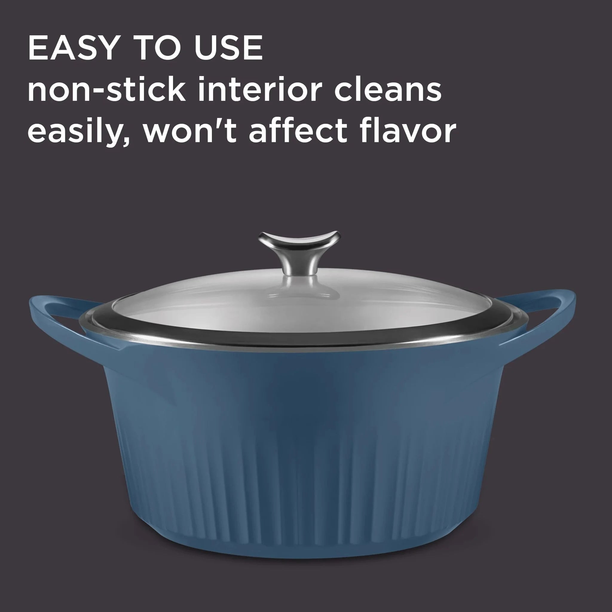 5.5-Quart Dutch Oven with Lid, French Navy M29198