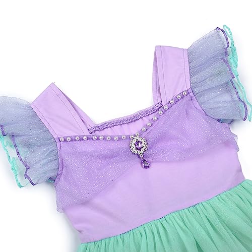 Girls Little Mermaid Princess Dress Costume C4359