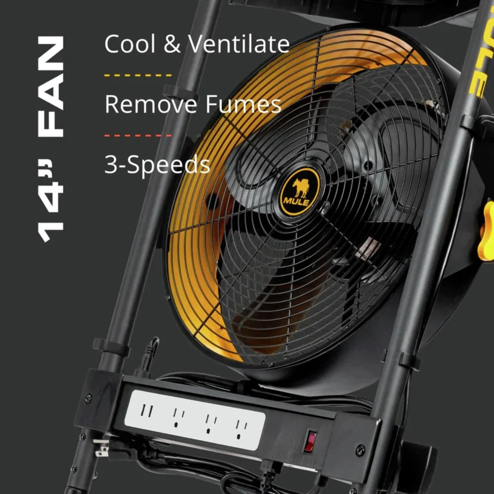 5-in-1 Hand Truck with Integrated Fan and LED Light E655668