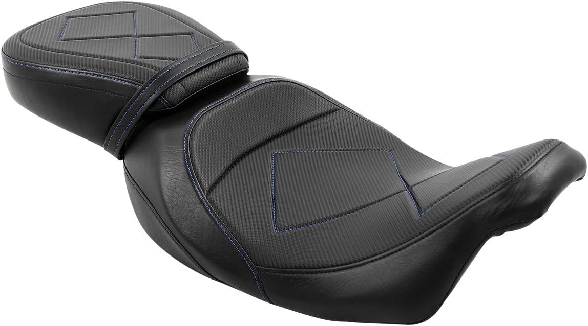 Two Up Leather Motorcycle Seat for Harley Touring Models 2009-2022 Y199