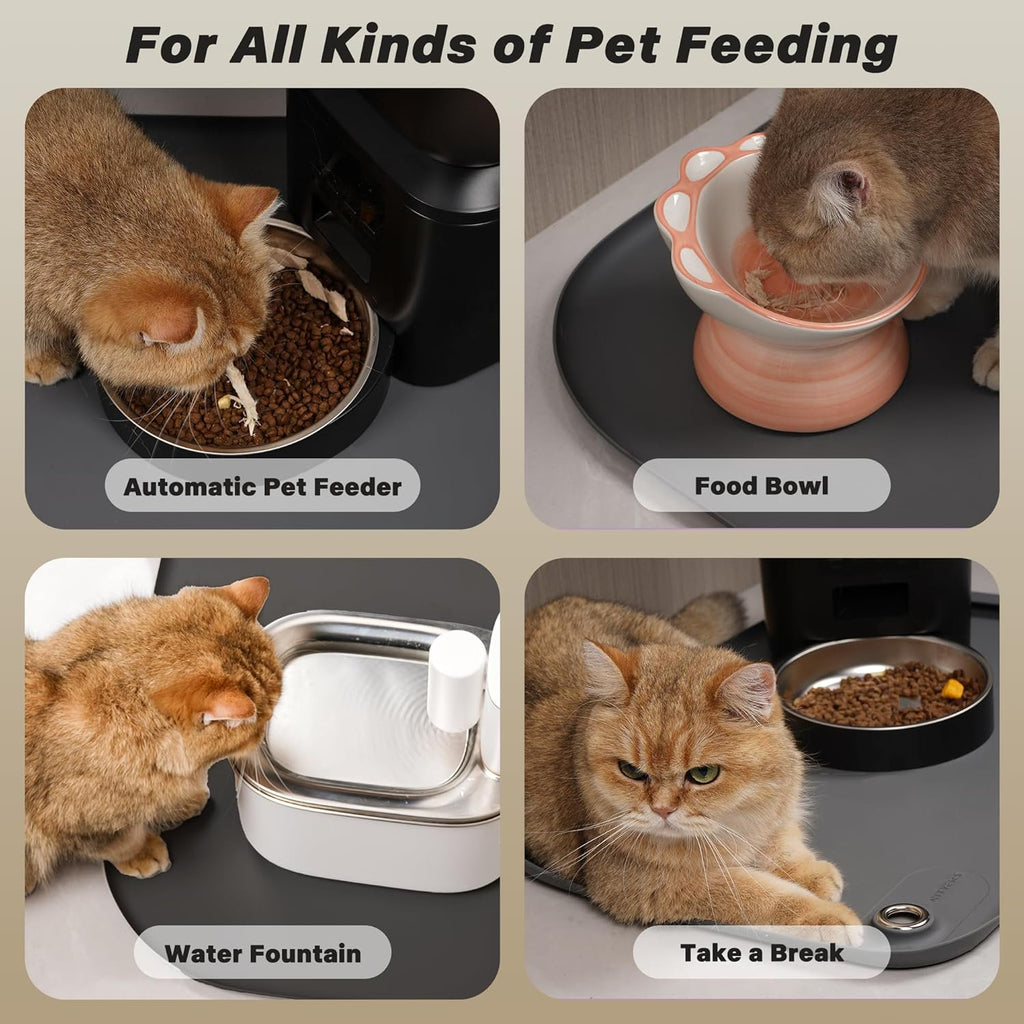 Waterproof Silicone Pet Feeding Mat with Pocket I361