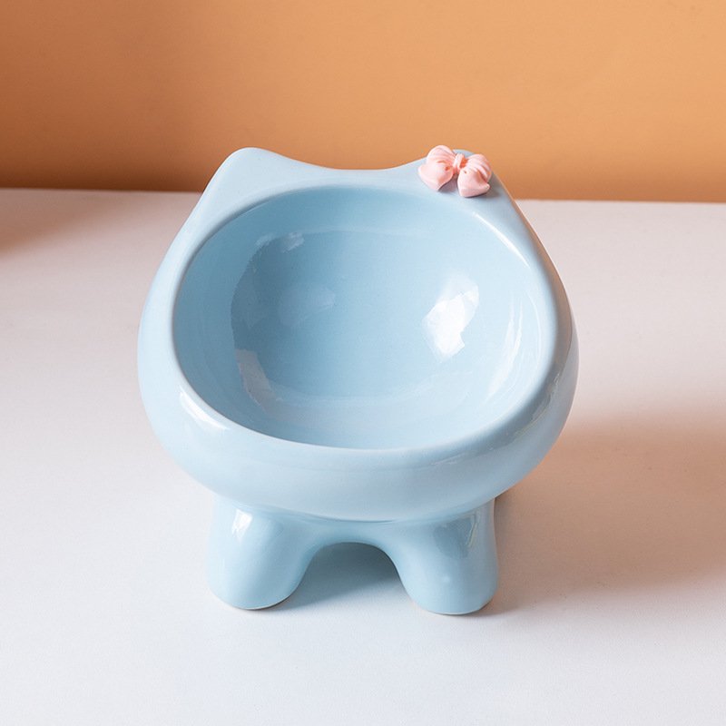 Ceramic Pet Bowl for Dogs & Cats with Silicone Placemat W908