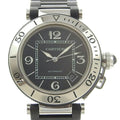 Pre-Owned Cartier CARTIER Pasha Watch Seatimer Date W31077M7 Stainless Steel x Rubber Silver Black Automatic Dial Men's I213023041 (Fair)
