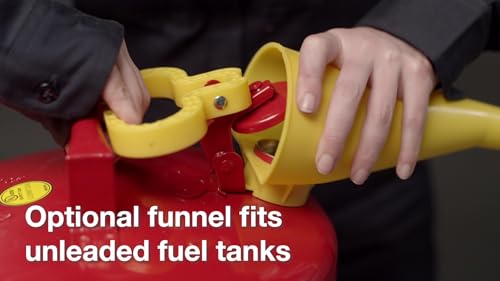 5 Gallon Type I Red Safety Gas Can with Flame Arrester and Self-Closing Lid R639037