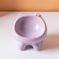Cute Ceramic Pet Bowl for Dogs &amp; Cats - Single/2-Pack/2-Pack + Silicone Placemat Sets, Multiple Colors