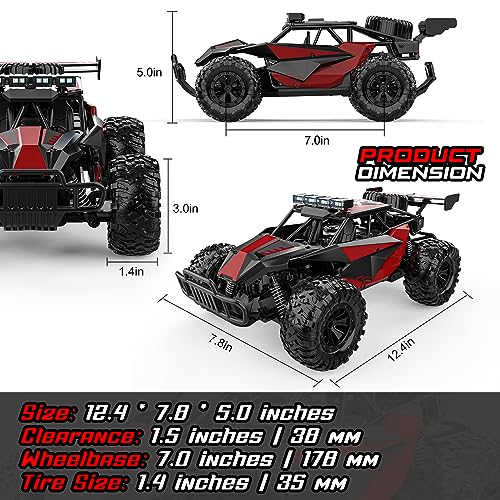 Remote Control Car, 2.4GHz High Speed 33KM/H RC Truck, Off Road with LED Headlight Z515