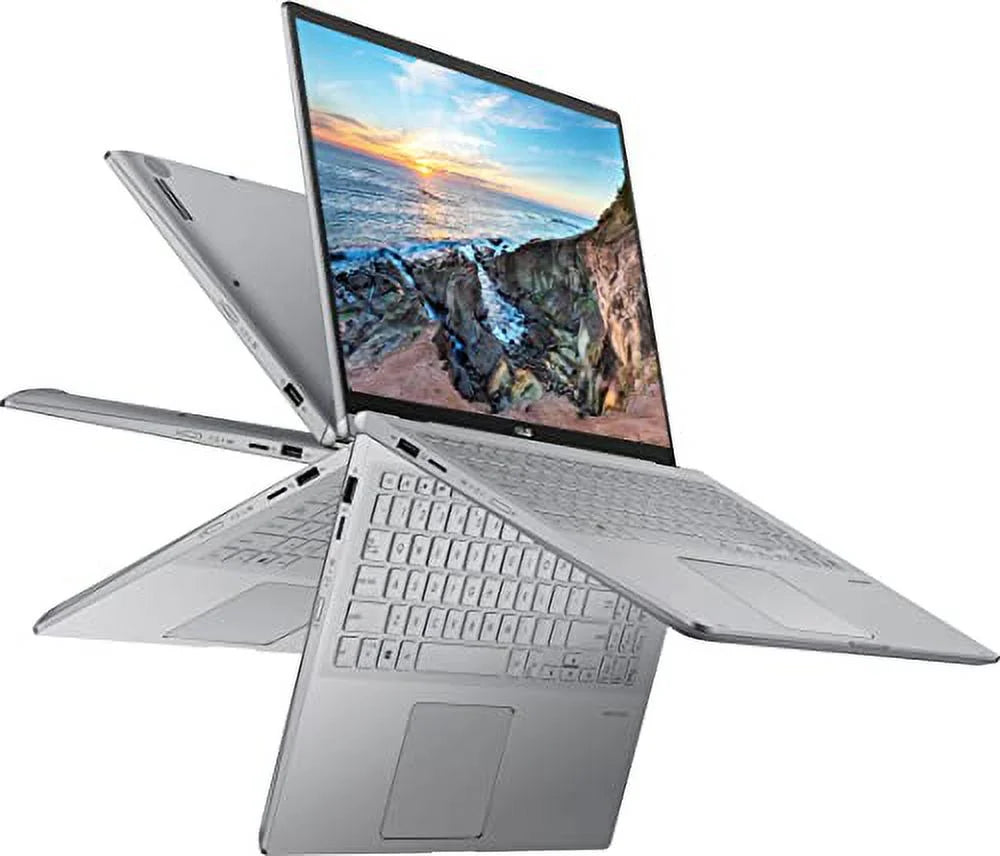 Touchscreen 15.6" Laptop with Windows 11 Pro, Full HD IPS Display, AMD Ryzen 7, Backlit Keyboard, Gray J92206