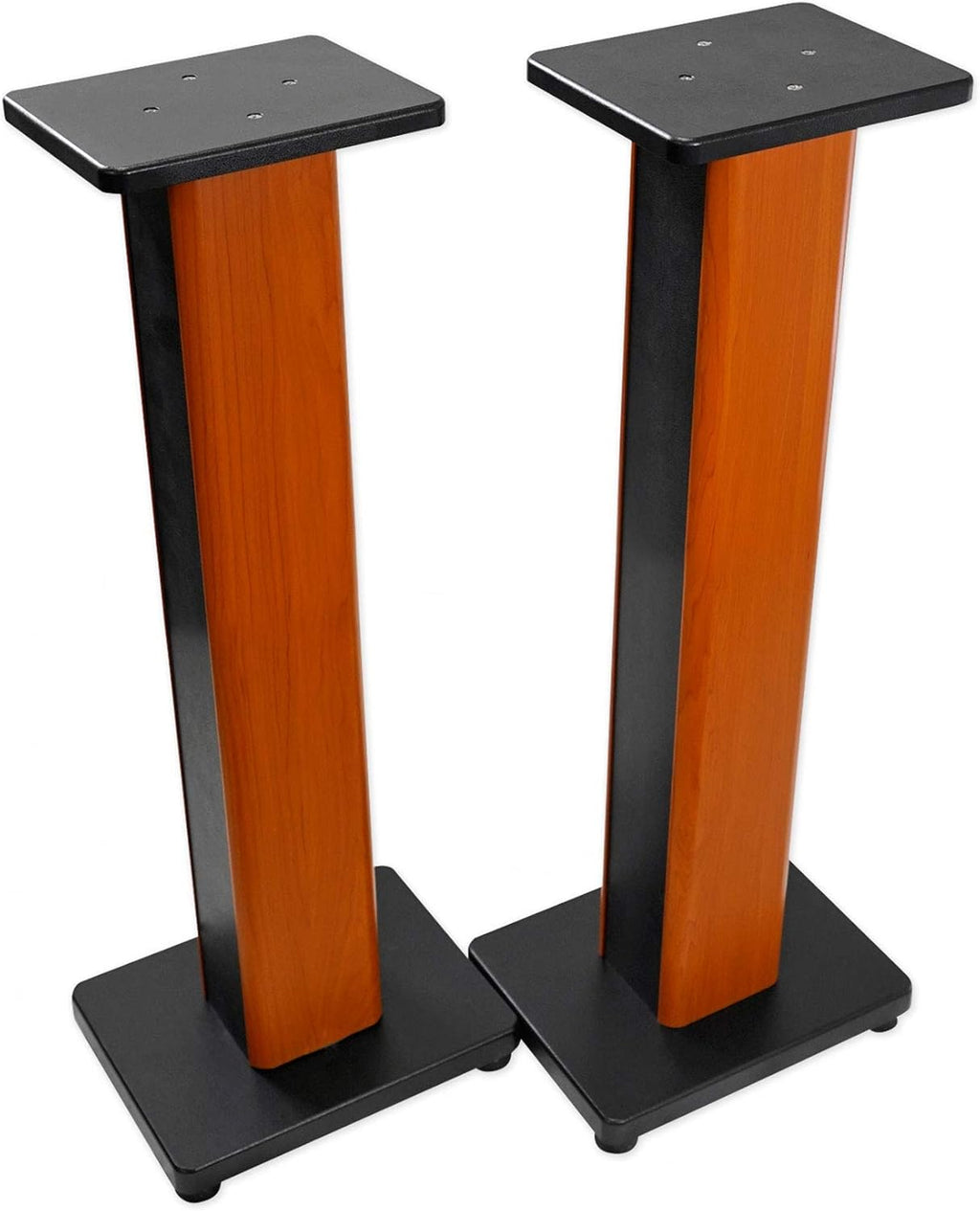 28" 2-Tone Bookshelf Speaker Stands for Surround Sound Home Theater W9694