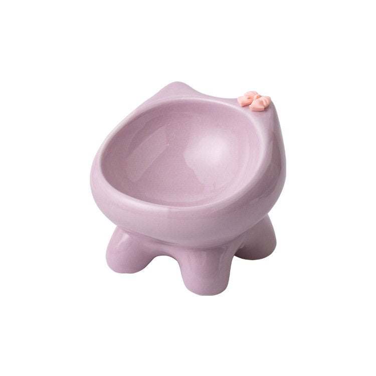 Ceramic Pet Bowl for Dogs & Cats with Silicone Placemat W908