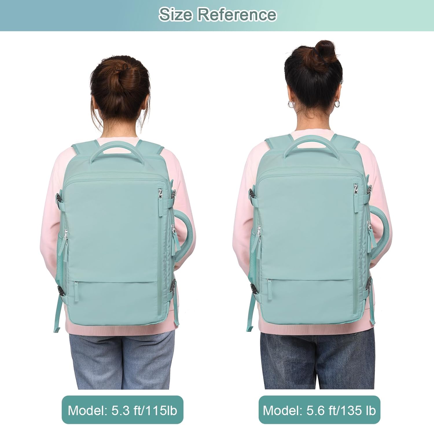 40L Waterproof Travel Backpack with 17 Inch Laptop Compartment G9662