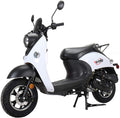 X-PRO X21 50cc Gas Moped Scooter Adult Scooter Bike Street Scooter Moped (White, Non-Assembled)