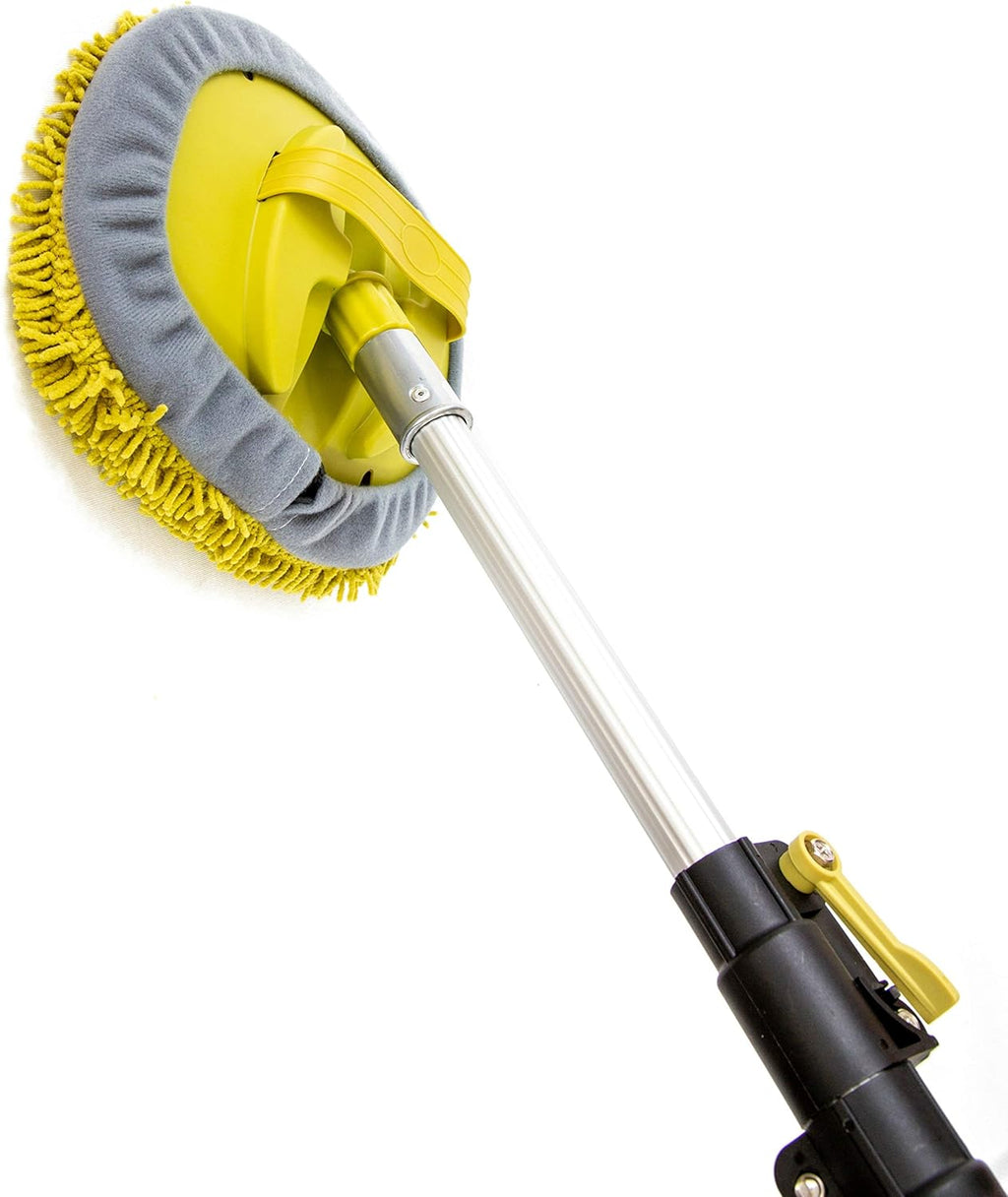 DocaPole Wall Duster with 7-30 Foot Extension Pole: Includes Telescoping Pole and Chenille Microfiber Cleaning Head for Use as Baseboard Cleaner, Wall Duster, and on High Reach Ceilings