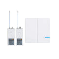 GREENCYCLE Smart Light Switch WiFi Wall Wireless 2x 2-gang Switch + 2x WIFI Receiver Compatible with Amazon Alexa and Google Home Remote Control Lights and Appliances Timing Function