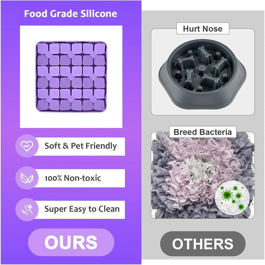 Silicone Snuffle Mat for Dogs, Interactive Puzzle Feeder W6256