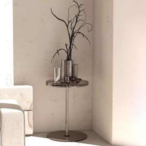 Acrylic Side Table with Round Slim Design, 40 x 53 cm Z83172