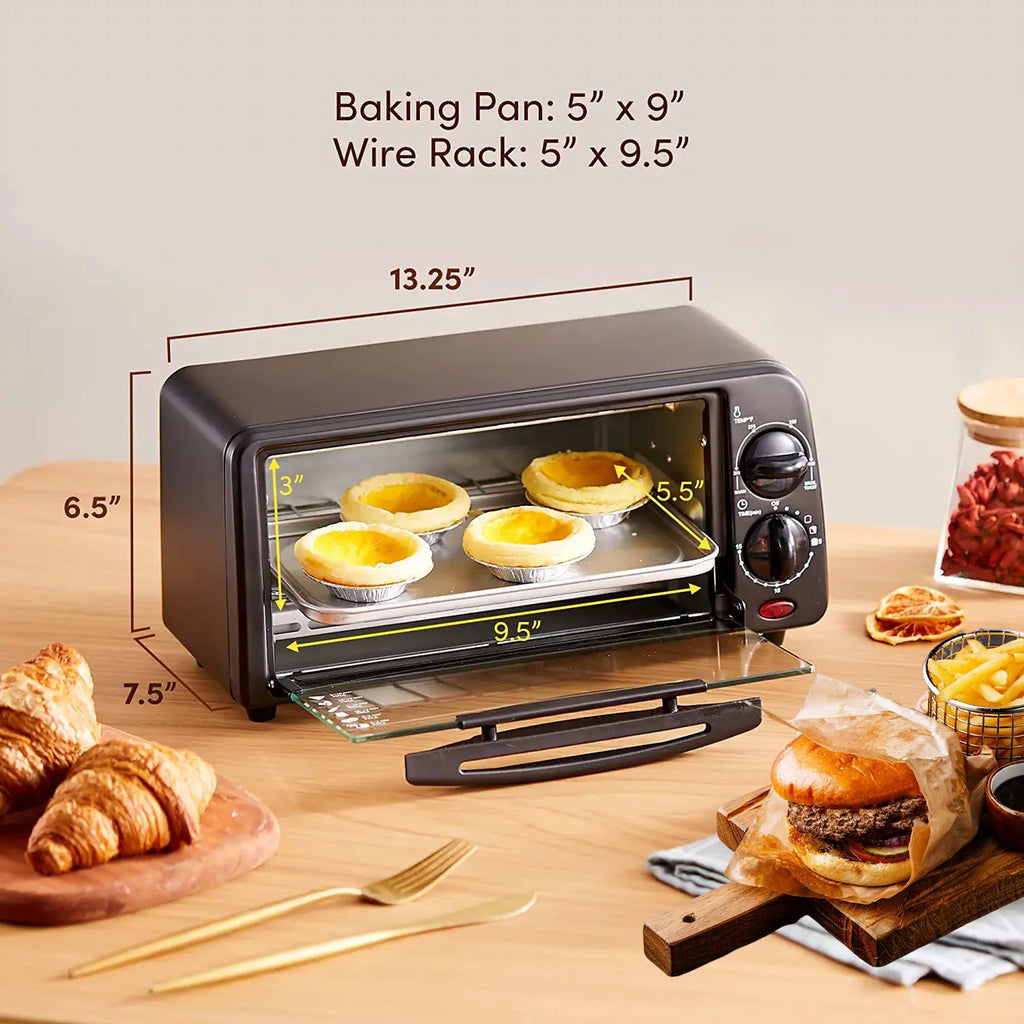 2 Slice Countertop Toaster Oven with 15 Minute Timer, Black G5610